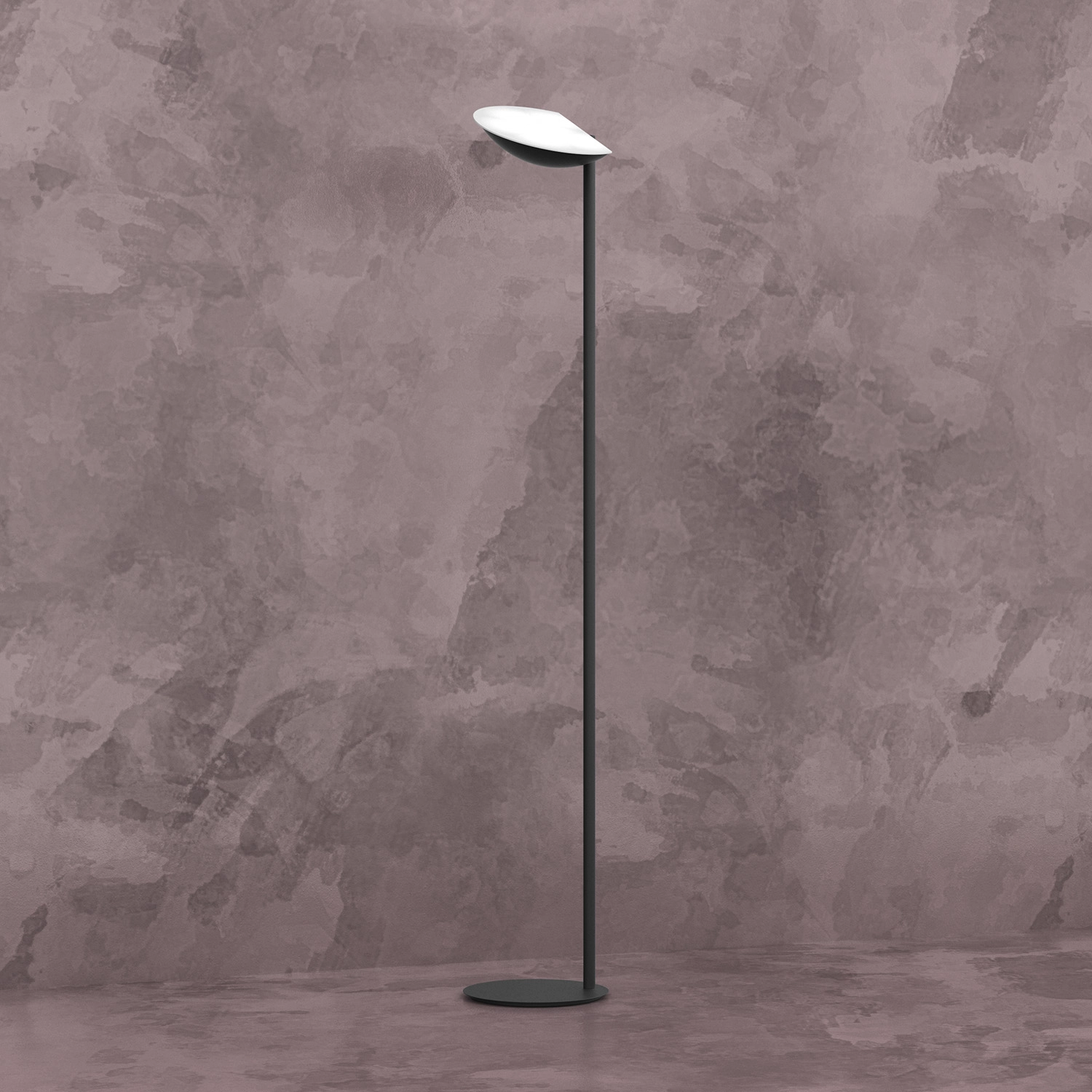 Piantana Contemporanea Mood Metallo Nero Vetro Bianco 6 Luci Gx53 1165_T-NE