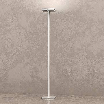 Piantana Moderna Style Metallo Grigio Vetro Bianco 6 Luci Gx53