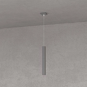 Sospensione Moderna Square Tube Metallo Antracite 1 Luce Gu10 Sospensione Moderna Square Tube Metallo Antracite 1 Luce Gu10