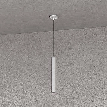 Sospensione Moderna Square Tube Metallo Grigio 1 Luce Gu10 Sospensione Moderna Square Tube Metallo Grigio 1 Luce Gu10