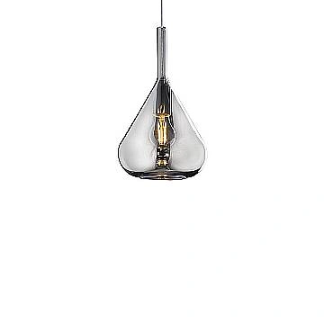 Applique Contemporanea Kona Metallo Cromo Vetro Fumè 1 Luce E27