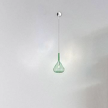 Applique Contemporanea Kona Metallo Verde Vetro Cromo 1 Luce E27