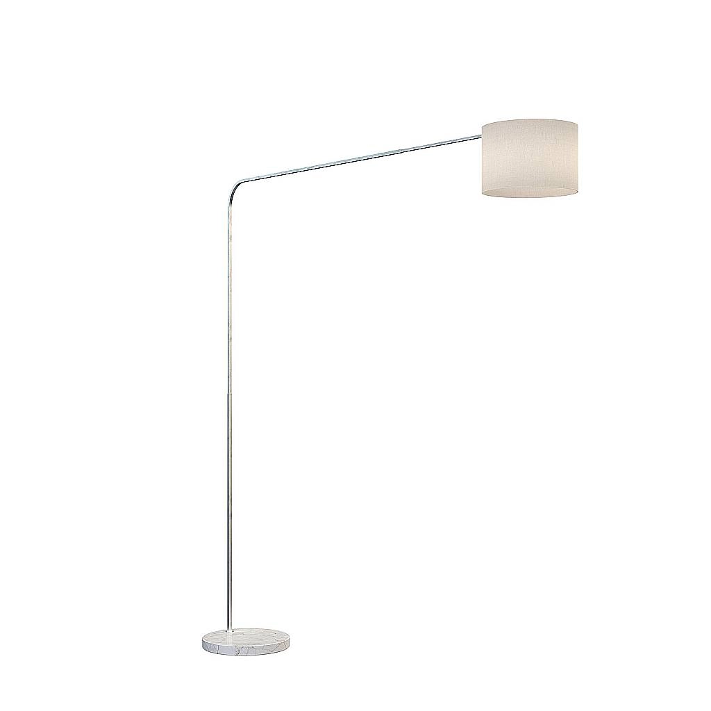 Piantana Contemporanea Corner Marmo Basso Bianco Tessuto Bianco 1 Luce E27 1189_B3-CIB