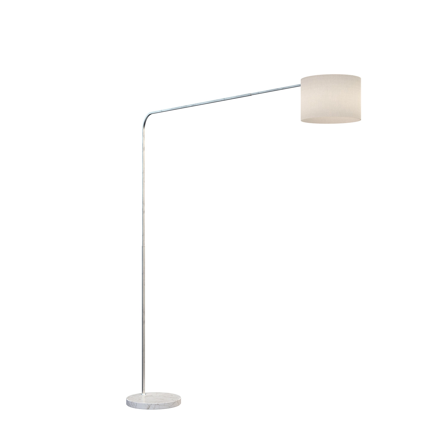 Piantana Contemporanea Corner Marmo Basso Bianco Tessuto Bianco 1 Luce E27 1189_B3-CIB