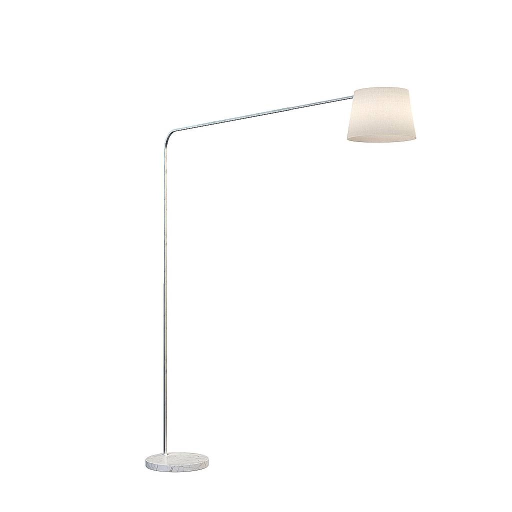 Piantana Contemporanea Corner Marmo Basso Bianco Diffusore Bianco 1 Luce E27 1189_B3-COB