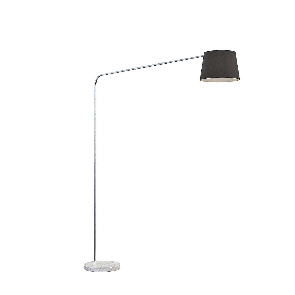 Piantana Contemporanea Corner Marmo Basso Bianco Diffusore Nero 1 Luce E27 1189_B3-CON