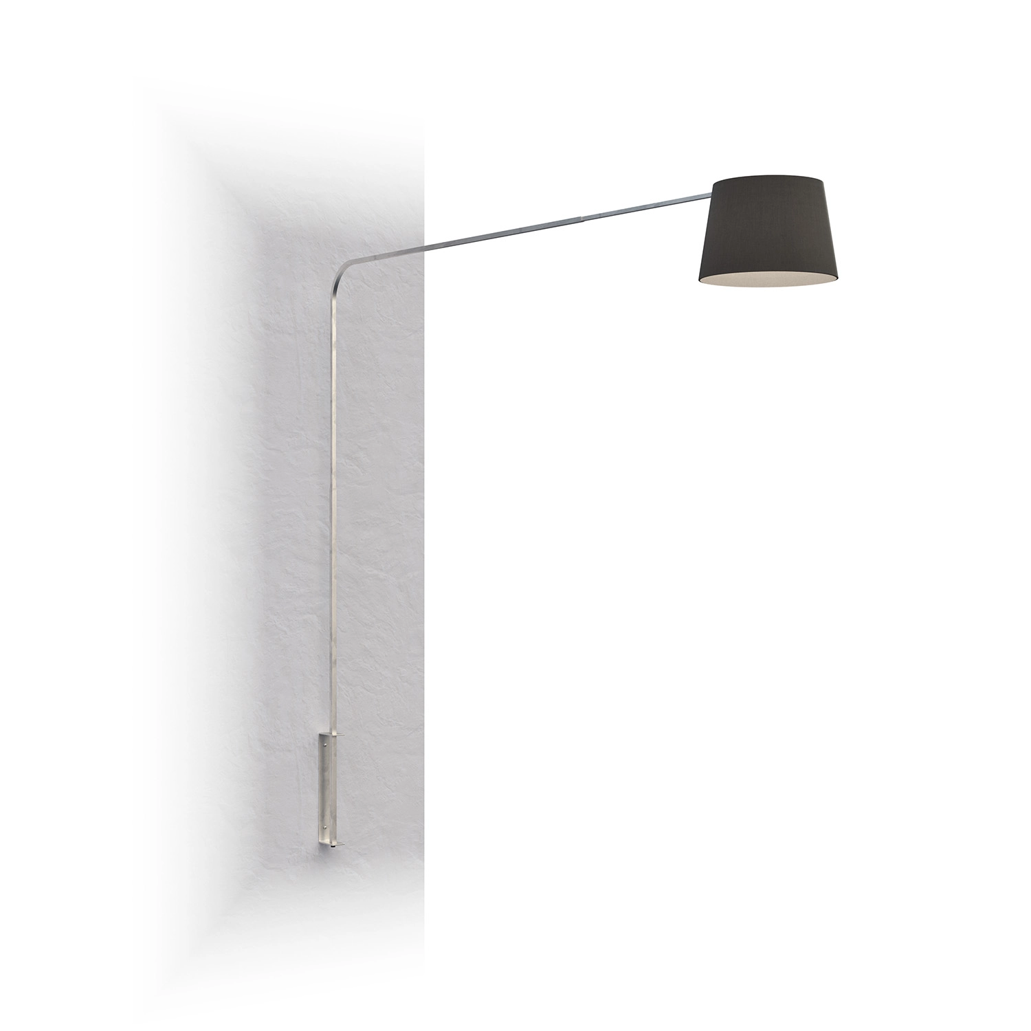 Piantana Contemporanea Corner Metallo Cromo Diffusore Nero 1 Luce E27 1189_B7-CON
