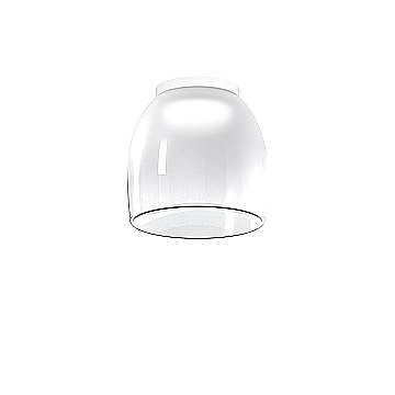 Plafoniera Contemporanea Drum Metallo Bianco Vetro 1 Luce Led 16W Calda