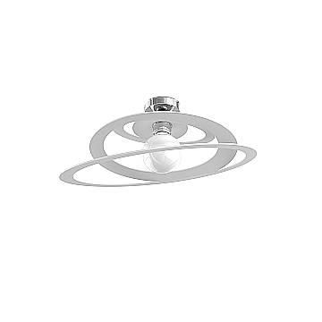 Plafoniera Industrial-Minimal Bungee Metallo Bianco 1 Luce E27 D50Cm