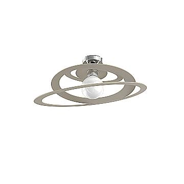 Plafoniera Industrial-Minimal Bungee Metallo Sabbia 1 Luce E27 D50Cm