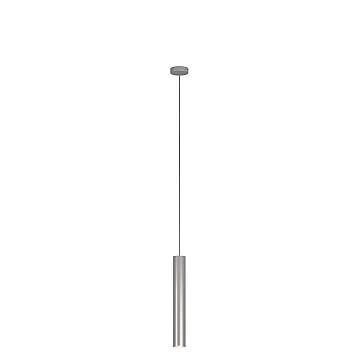 Lampadario Industrial-Minimal Xeana Metallo Grigio 1 Luce Gu10