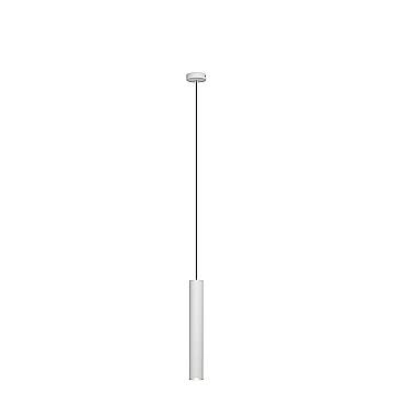 Lampadario Industrial-Minimal Xeana Metallo Bianco 1 Luce Gu10