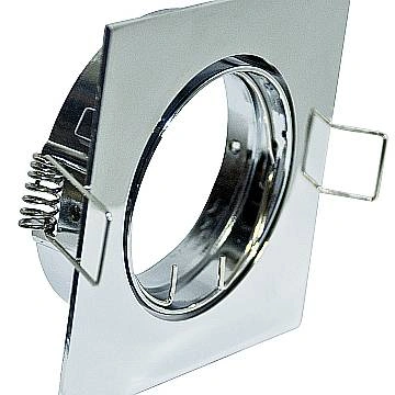 Faretto Incasso Fun Orientabile Quadrato Alluminio Cromo 1 Luce Gu10 8,4X8,4Cm