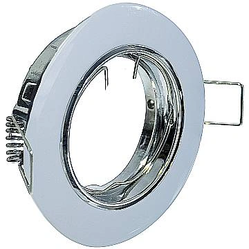 Faretto Incasso Fun Orientabile Tondo Alluminio Bianco 1 Luce Gu10 D9,4Cm
