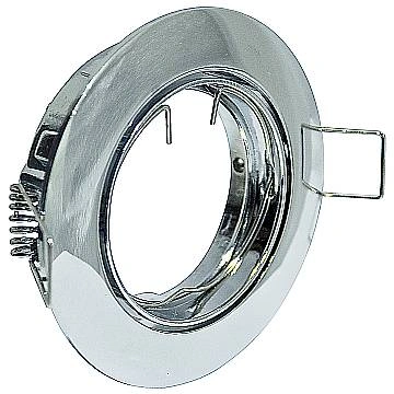 Faretto Incasso Fun Orientabile Tondo Alluminio Cromo 1 Luce Gu10 D9,4Cm