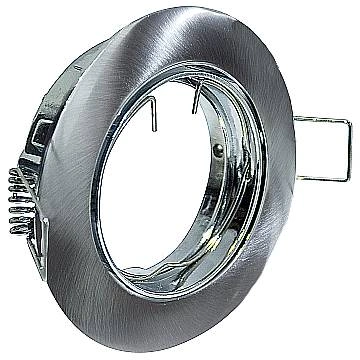 Faretto Incasso Fun Orientabile Tondo Alluminio Nero Satinato 1 Luce Gu10 D9,4Cm