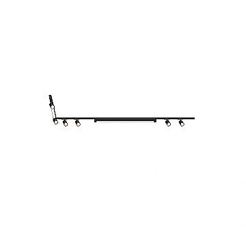 Kit Binario Moderno Mono Mix Metallo Nero 8 Luci Led-Gu10 68W Naturale