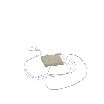Rosone Quadrato Metallo Sabbia 1 Foro 14X14Cm