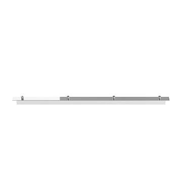 Rosone Rettangolare Metallo Cromo 4 Fori 80X4Cm