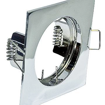 Faretto Incasso Run Quadrato Alluminio Cromo 1 Luce Gu10