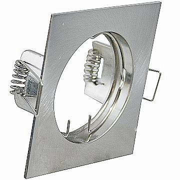 Faretto Incasso Run Quadrato Alluminio Nero Satinato 1 Luce Gu10