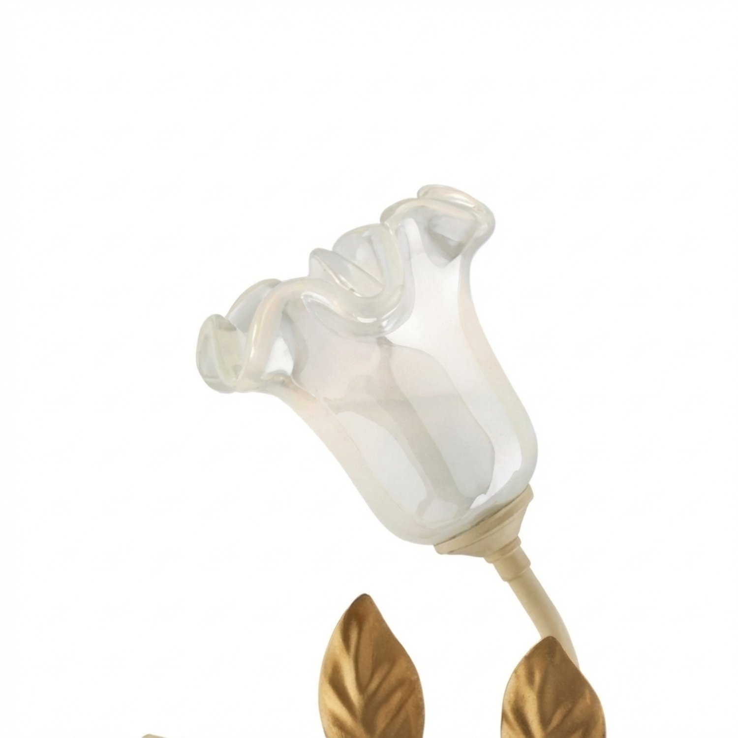 Plafoniera Arte Povera Cesto Metallo Avorio E Oro 2 Luci E14 BL274-PL2-AV