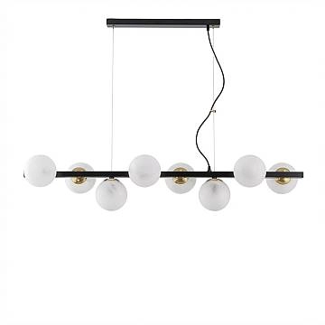 Lampadario Contemporaneo Adrian Metallo Nero Bronzo 8 Luci E14