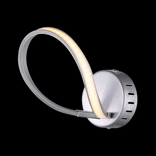Mimax Lightining-Applique Moderna Shine W Design Led Integrato 6W Alluminio Argento-0354-8436565160354