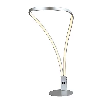 Lampada Da Tavolo Moderna Shine T Design Led Integrato 18W Alluminio Argento