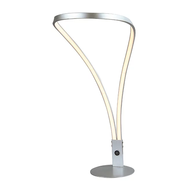 Mimax Lightining-Lampada Da Tavolo Moderna Shine T Design Led Integrato 18W Alluminio Argento-0361-8436565160361
