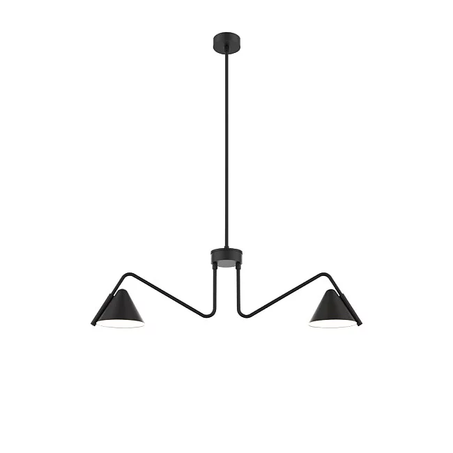 Mimax Lightining-Lampada A Sospensione Stile Urban Porter A 2 Luci In Alluminio Nero-1115-8436565161115
