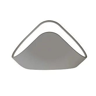 Lampada Da Tavolo Moderna Trivial Triangolare Led Integrato 24W Argento