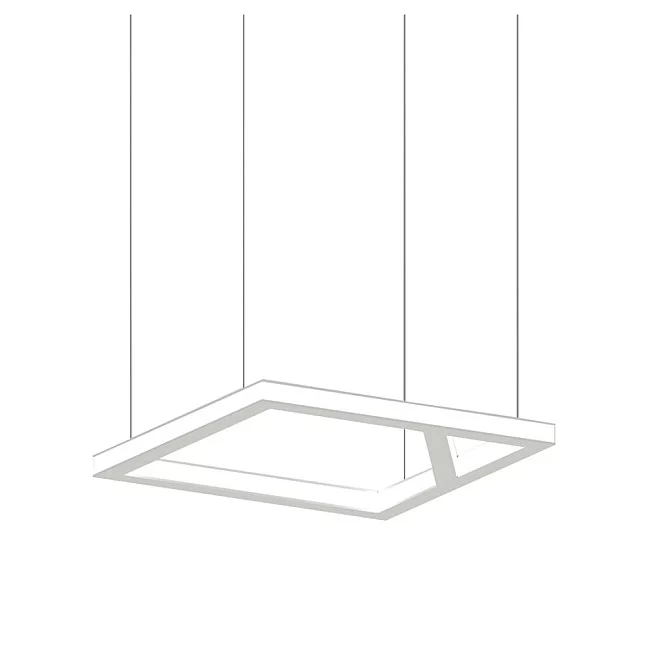 Mimax Lightining-Sospensione Moderna Quadrata Piazza Led Integrato 54 Watt In Alluminio Bianco-1726-8436565161726
