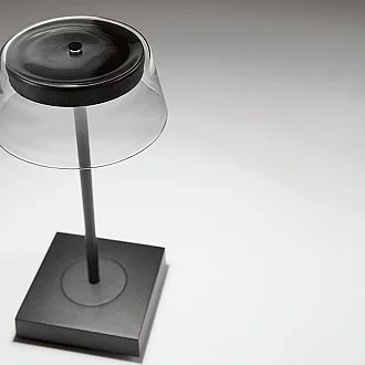 Lampada Da Tavolo Per Esterno Etoile Contemporanea Alluminio Nero Led Cct