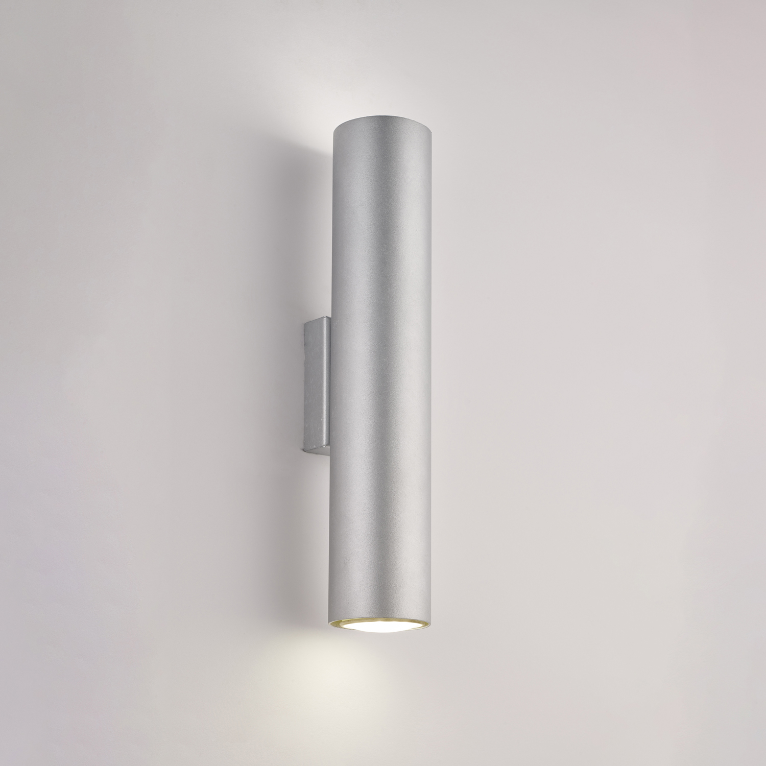 Applique Moderna A Cilindro Dag 2 Luci Gu10 In Ferro Laccato Argento BL297-AP2-ARG