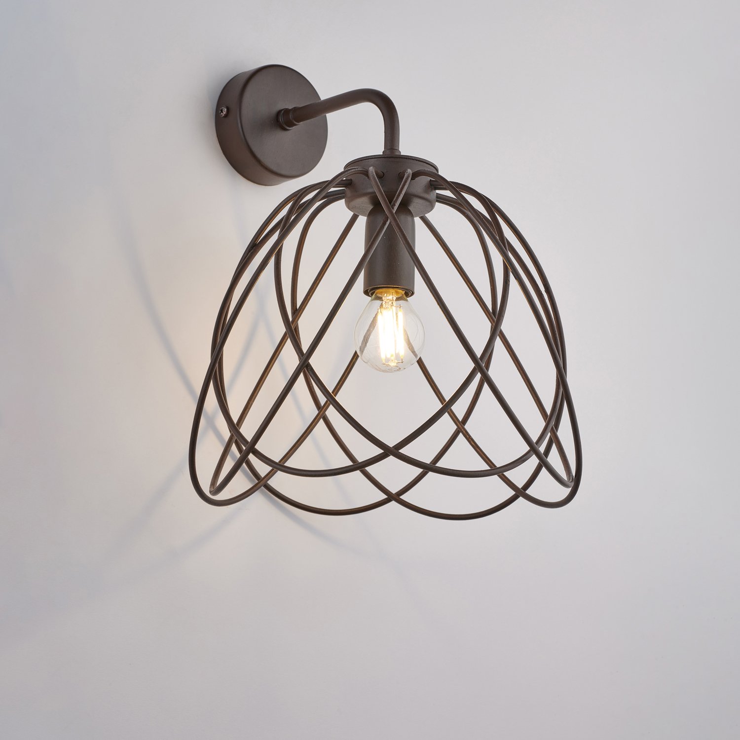 Applique Moderna 1 Luce Pagoda In Ferro Laccato Ruggine BL298-AP1-RG
