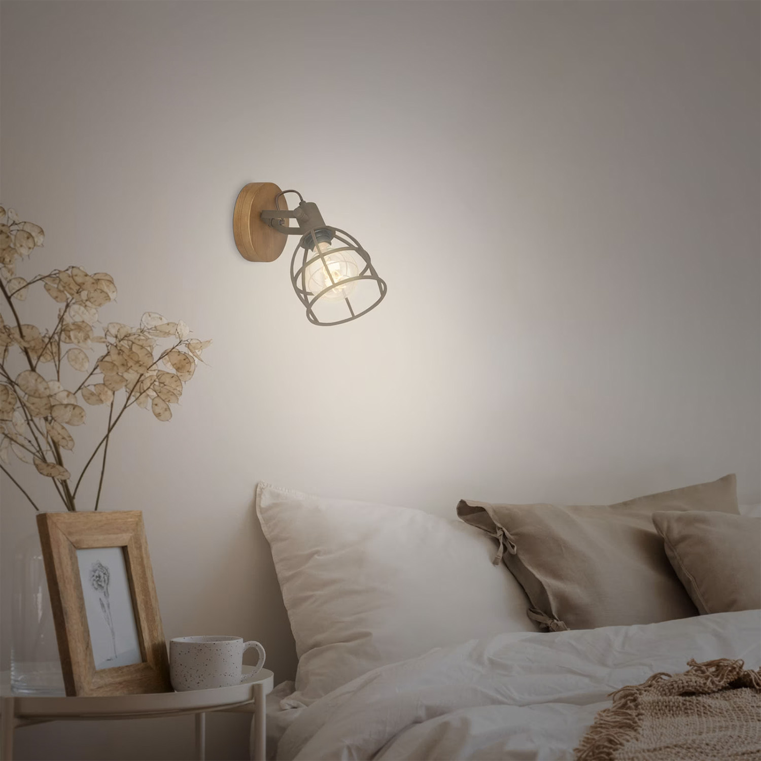 Spot Vintage Korbo Metallo Ruggine Legno 1 Luce E27 Ip20 2670014