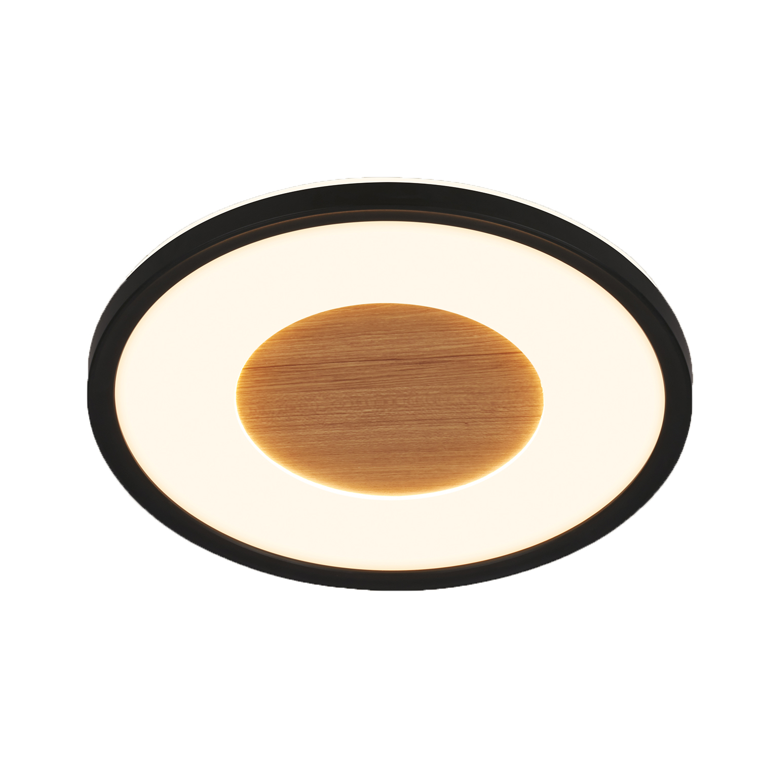 Plafoniera Moderna Sufit Wood Plastica Nero Led Integrato 18W 3000K