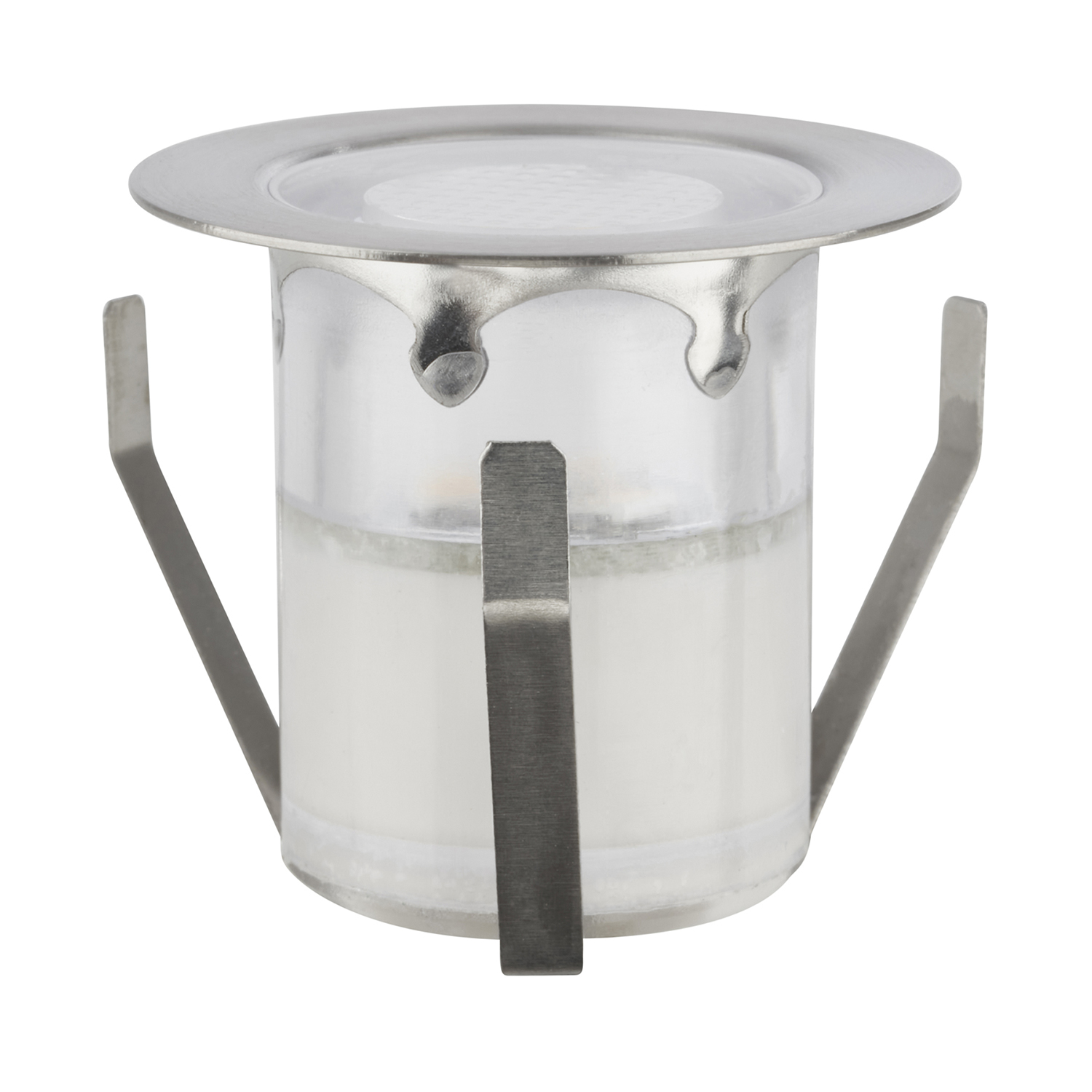 Segnapasso Esterno Moderno Kebony Plastica Cromo Led Integrato 1,8W 3000K Ip67