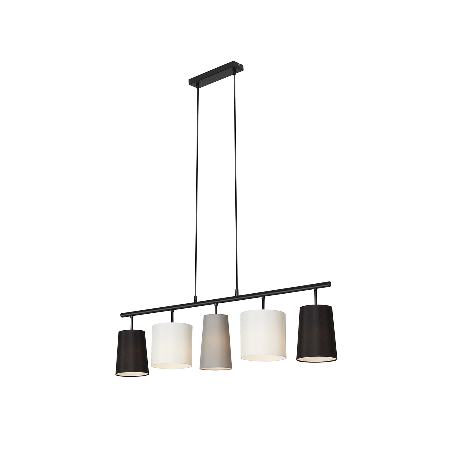 Lampadario Moderno Shades Metallo Bianco 5 Luci E14