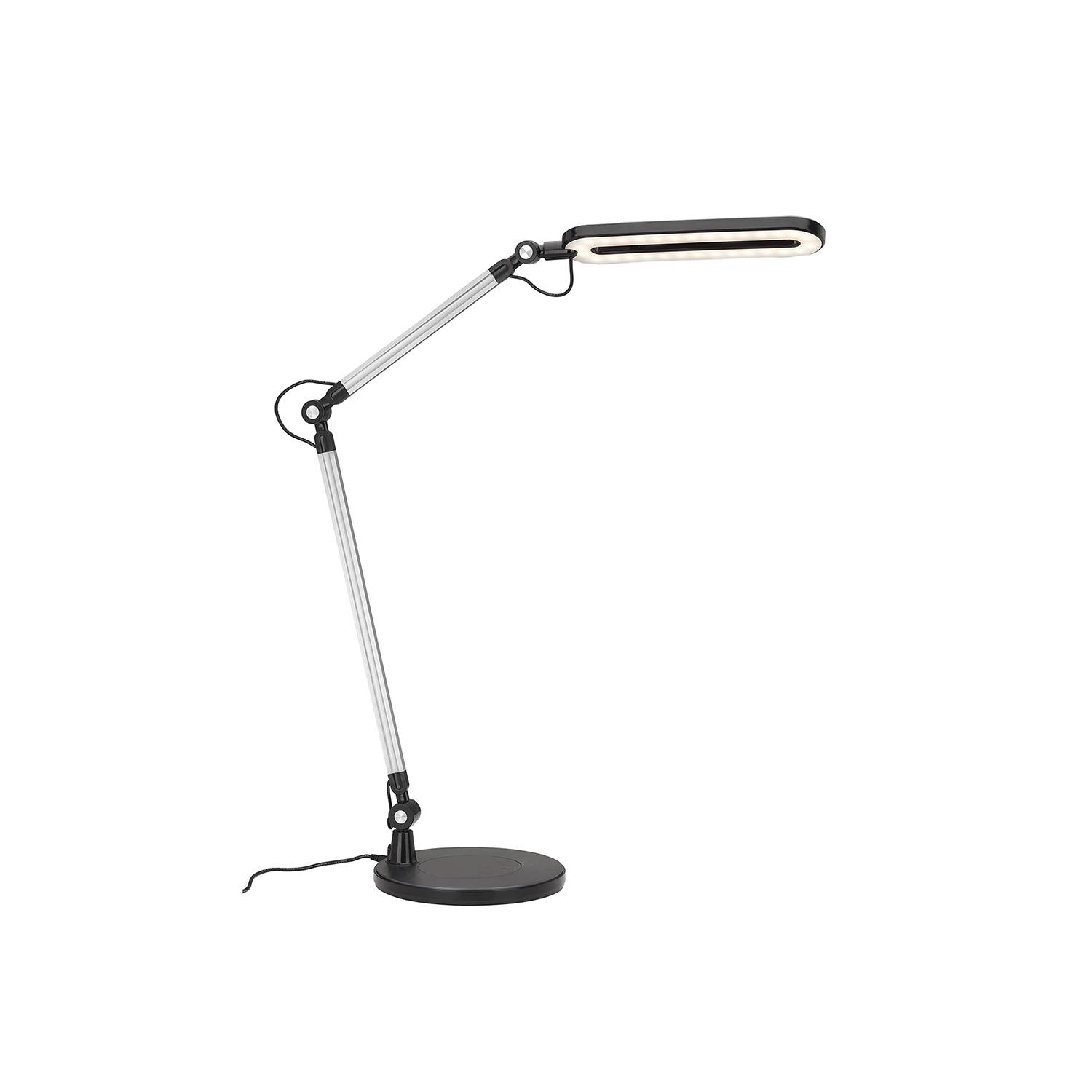 Lampada Da Tavolo Moderna Swan Metallo Nero Led Integrato 6,6W 3000,4000,6500K