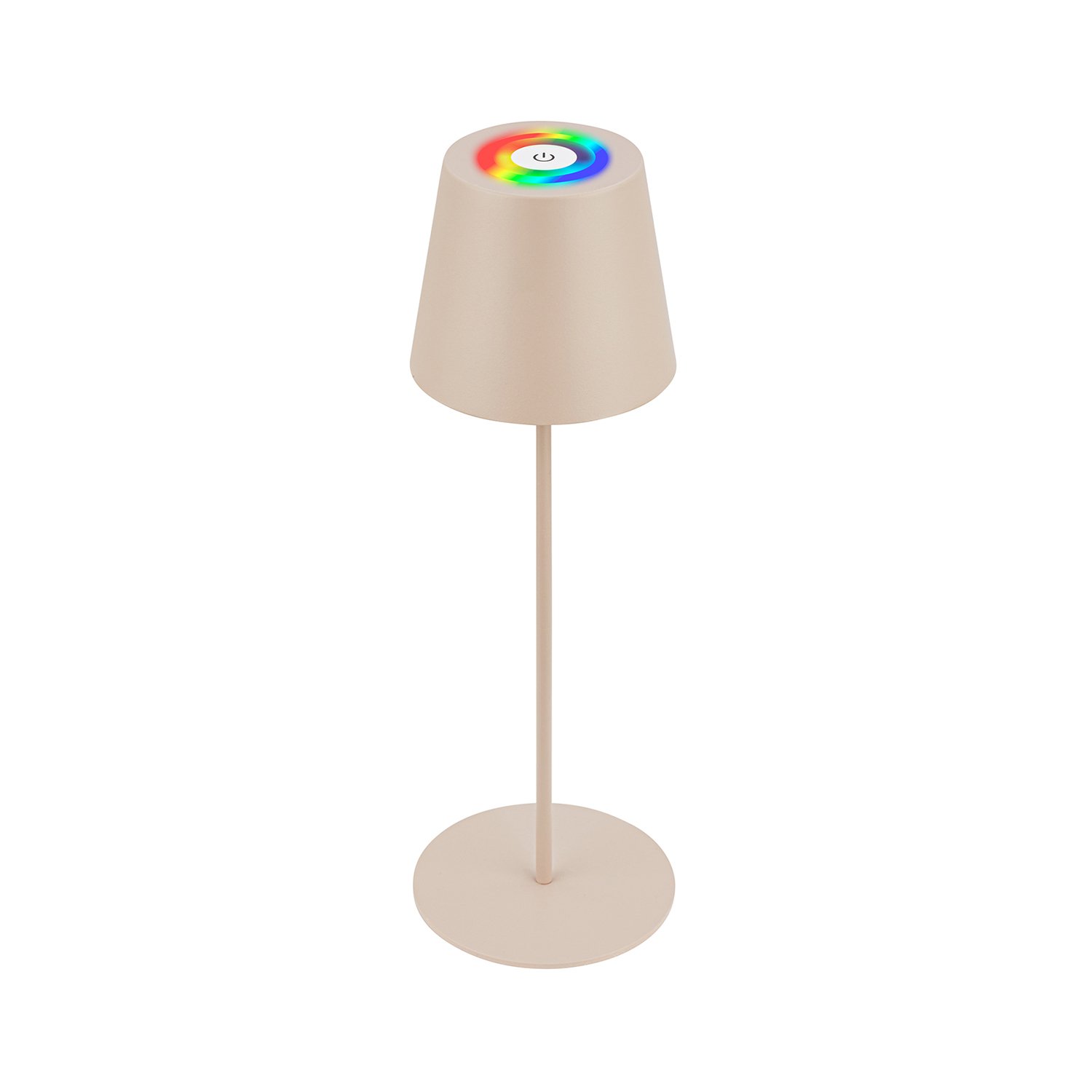 Lampada Da Tavolo Moderna Calida Metallo Beige Led Integrato 2,5W 2700K