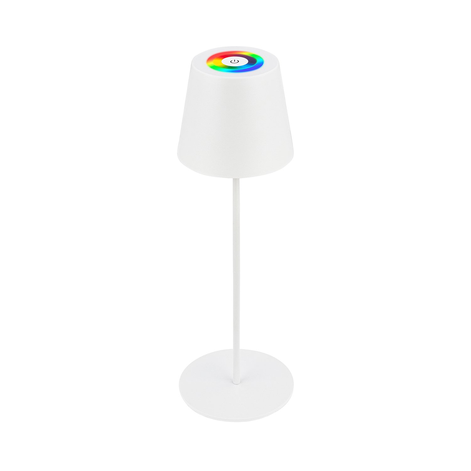 Lampada Da Tavolo Moderna Calida Metallo Bianco Led Integrato 2,5W 2700K