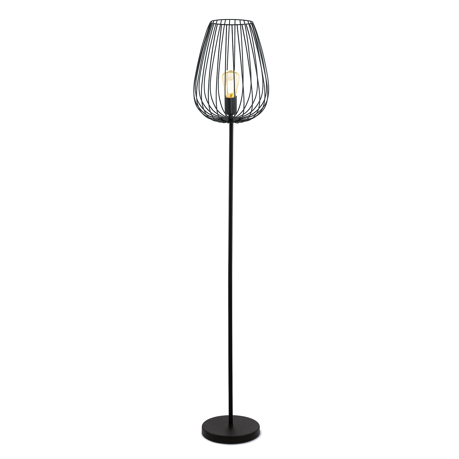 Piantana Vintage Newtown Acciaio Nero 1 Luce E27 49474