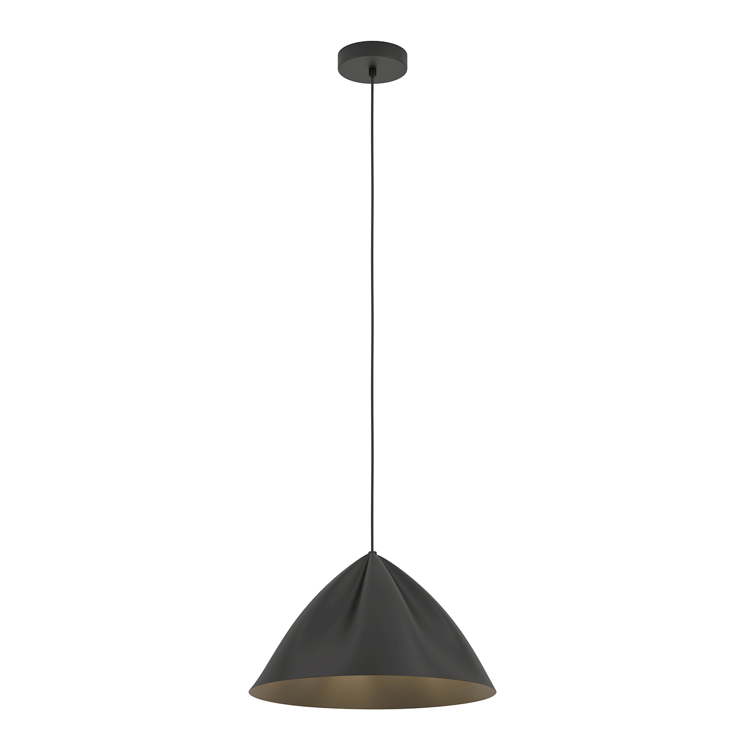 Lampadario A Sospensione Minimal Podere Acciaio Nero 1 Luce E27 900835
