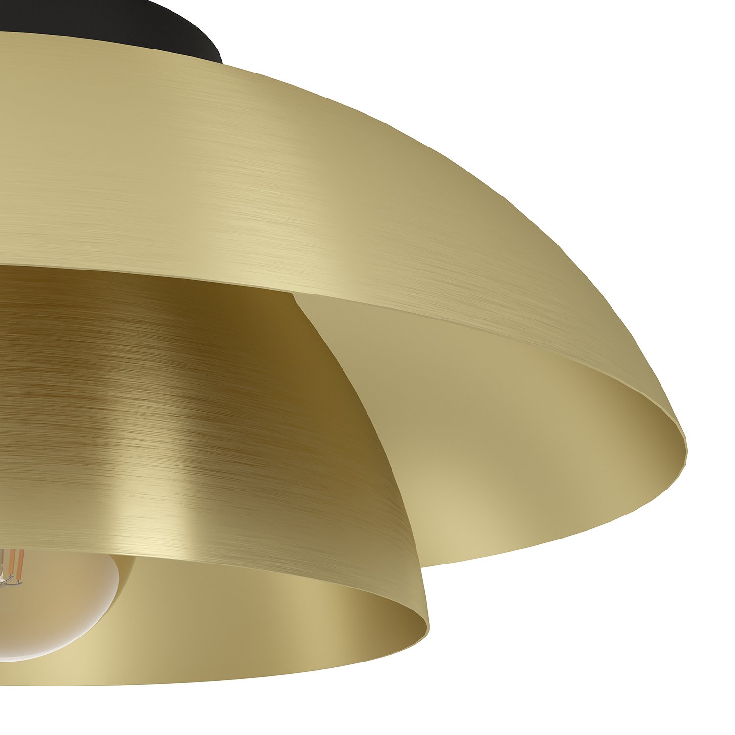 Plafoniera Moderna Cenciara Acciaio Nero 1 Luce E27 900848