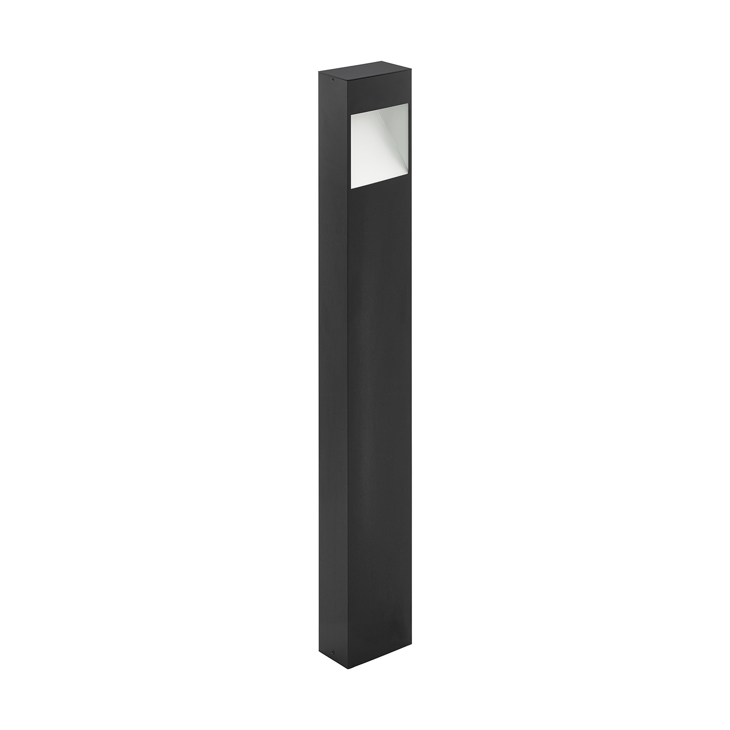 Image of Paletto Esterno Moderno Manfria Alluminio Nero Led