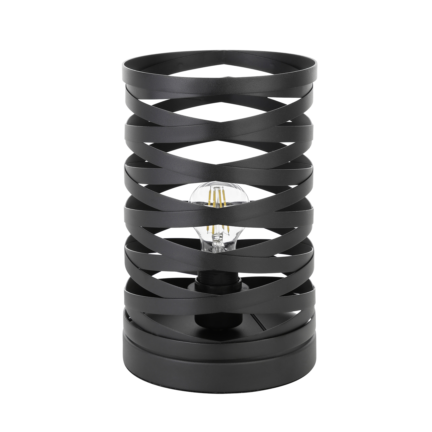 Lampada Da Tavolo Contemporanea Cremella Acciaio Nero 1 Luce E27 99506