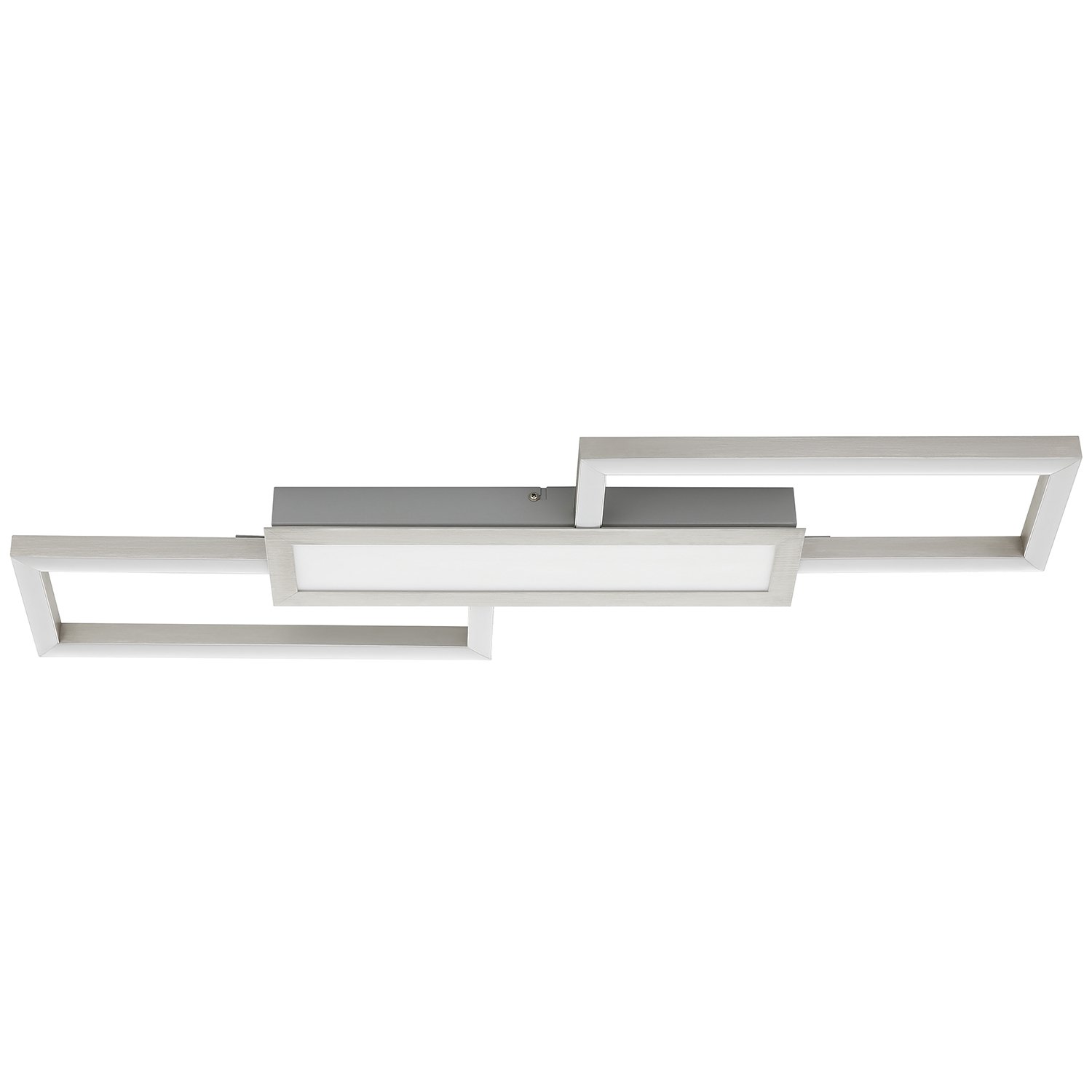 Plafoniera Moderna Monirote Acciaio Nichel Satinato Luce Led Integrato 37W 99791