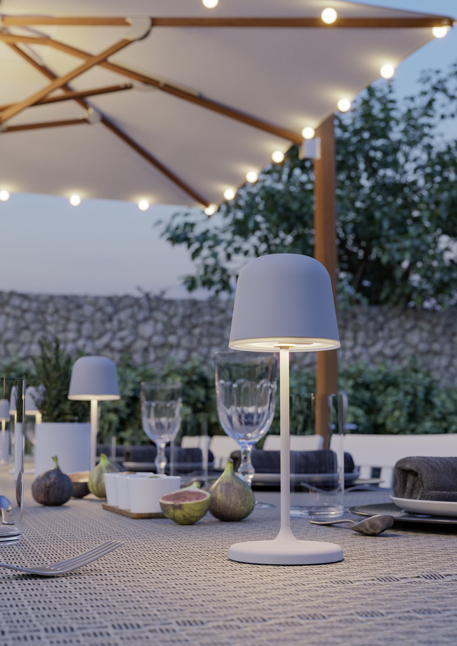 Lampada Ricaricabile Moderna Mannera-S Alluminio Grigio Led 1,8W 170Lm Ip54 901878